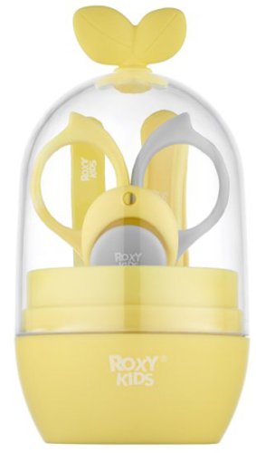 Roxy-Kids Маникюрный набор "Листик" / цвет желтый с серым