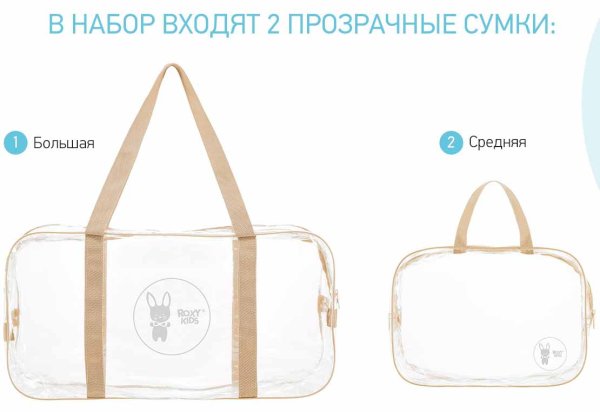 Roxi Kids Комплект из 2-х сумок в роддом / цвет бежевый