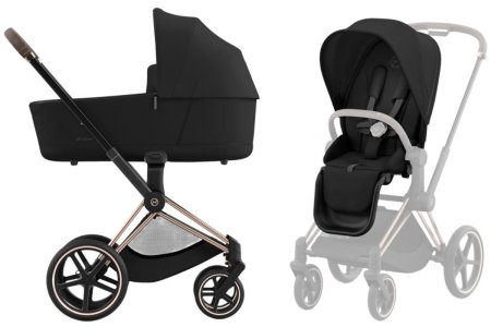 Коляска Cybex Balios S Lux BLK 3в1 (+дожд)  (Moon Black)