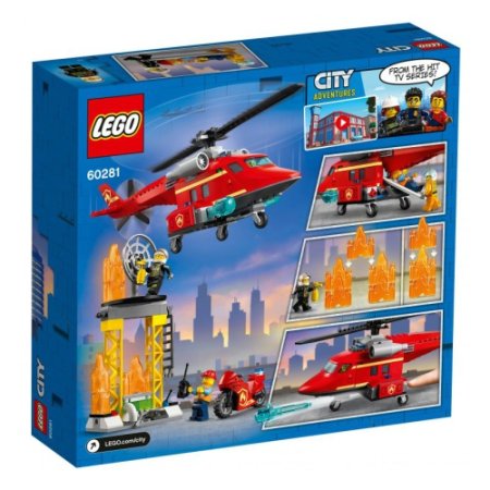 LEGO Конструктор City "Спасательный пожарный вертолёт" 212 элементов