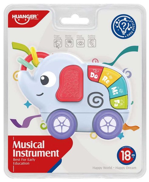 Huanger Музыкальная игрушка-пианино Слоник