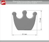 SooHoo Декоративная накладка для кроватки "Корона"/ белая