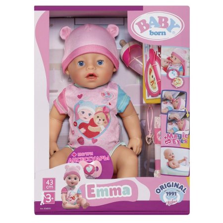 БЕБИ борн. Интерактивная кукла Эмма с магическими глазками 43 см. BABY born
