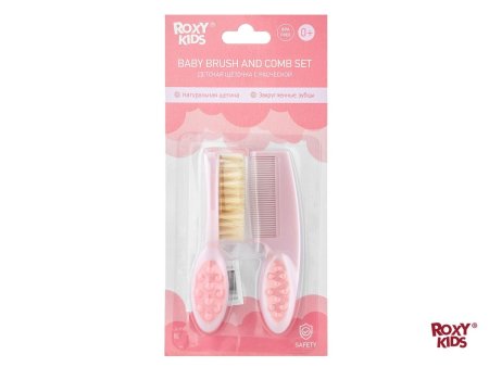 ROXY-KIDS Детская щеточка с расческой / цвет розовый