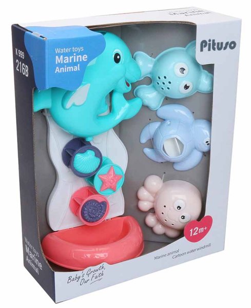 Pituso Набор игрушек для ванны "Дельфин и друзья"