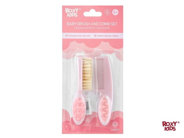 ROXY-KIDS Детская щеточка с расческой / цвет розовый