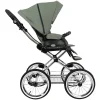ROAN Коляска 2 в1 Bass Next короб+прогул.(2 места) (Sage Green/Black/руч.Black)