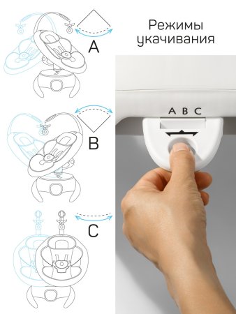 Качели электронные Amarobaby Smart swing (серый)