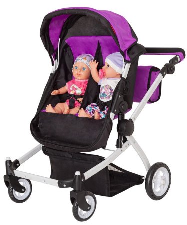Carrello Коляска для кукол двойни Connect / цвет Purple (фиолетовый)