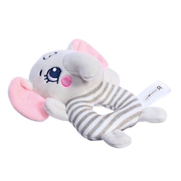 Крошка Я игрушка "Развивающая погремушка" слон, цвет серый SL-07126B   10487621