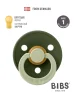 Пустышка латекс.BIBS Studio Colour - Fusion - Hunter Green/Sage, 0+ мес.