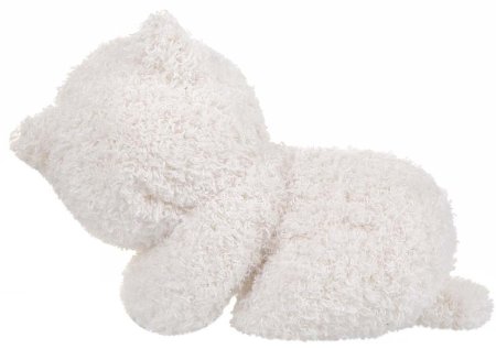 ABtoys Мягкая игрушка "Щенок белого арктического шпица в корзинке", 18 см
