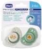 Chicco Пустышка PhysioForma Air силиконовая, 2-6 месяцев, 2 штуки / цвет green (зеленый)