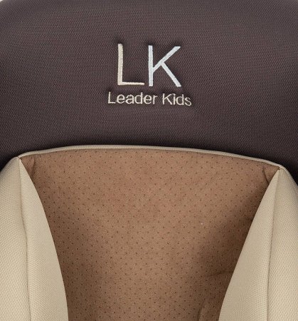 Leader kids Автокресло детское 0-18 кг Corvet Zuma Eco Brown / коричневый принт /темно бежевая кожа