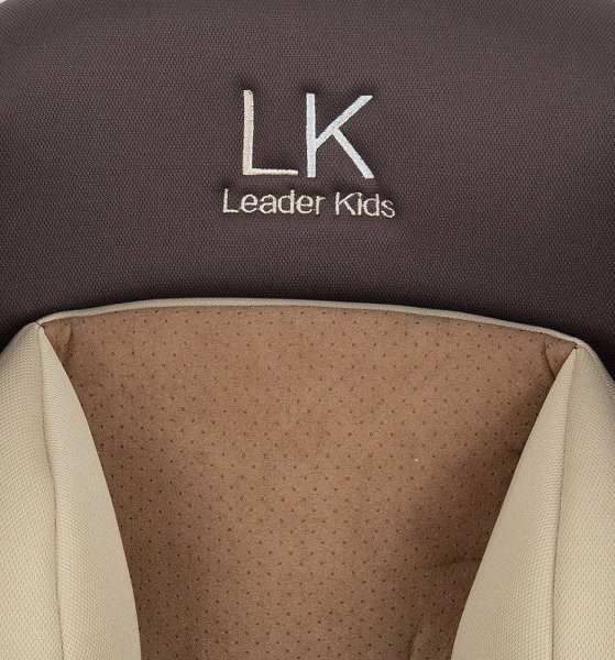 Leader kids Автокресло детское 0-18 кг Corvet Zuma Eco Brown / коричневый принт /темно бежевая кожа