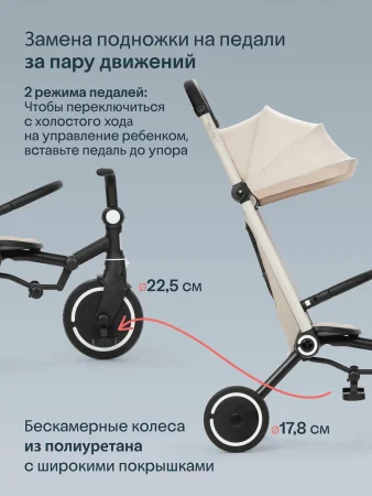 (м)Трехколес.склад.велос.SmarTrike Wonder + (5800600 Sand)