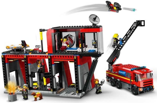 Lego Конструктор City Пожарная часть с пожарной машиной