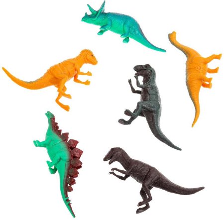 Играем вместе Набор игрушек из пластизоля «Динозавры», 6 штук