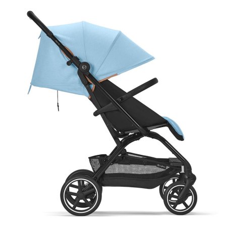 Cybex Прогулочная коляска Eezy S+ 2 BLK с дождевиком и бампером / цвет Beach Blue