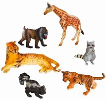 Паремо Фигурки из серии "Мир диких животных", 6 предметов					