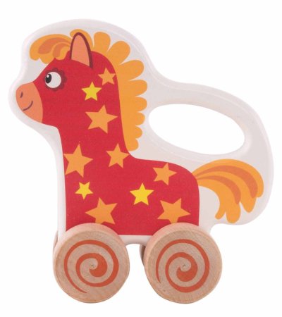 Деревяшки Каталка "Лошадка Иго-го"