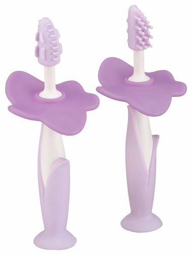 Roxy-kids Набор зубных щеток-массажеров Flower / цвет лавандовый