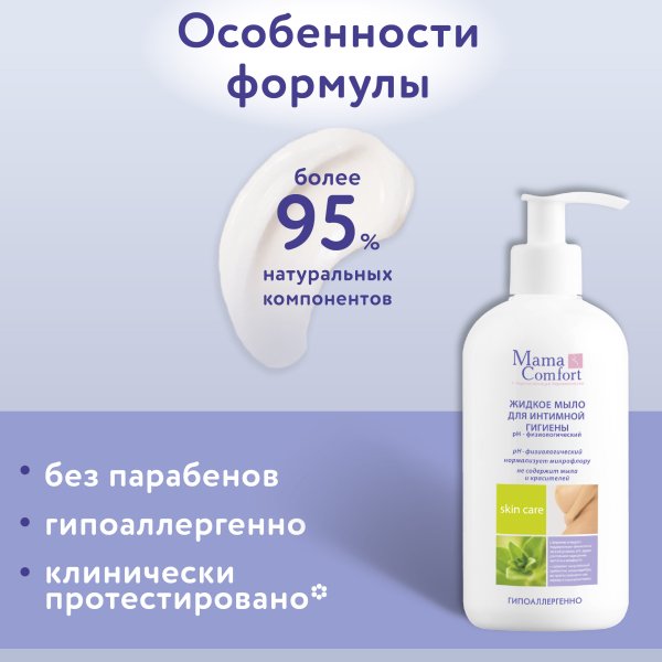 Жидкое мыло для интимной гигиены серии Mama Comfort, 500 мл.