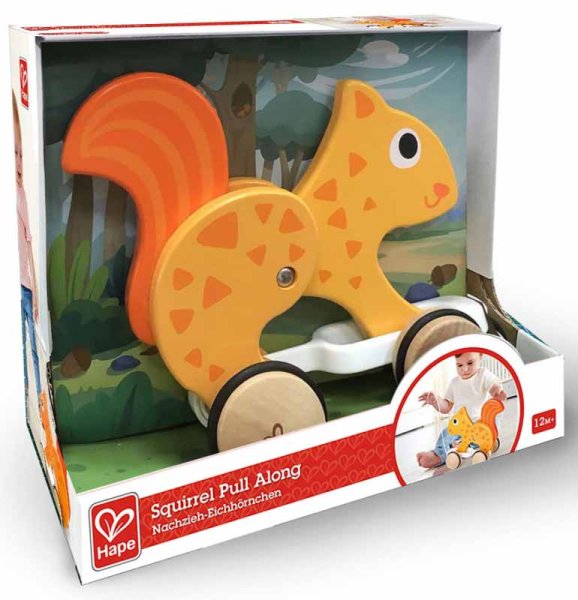 Hape Каталка детская "Белочка", серия "Зверики"