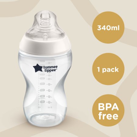Tommee Tippee Бутылочка Closer to nature, с 3 месяцев, 340 мл