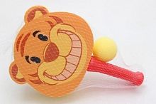 Shantou Игровой набор детских ракеток "Тигренок" 291084 / цвет оранжево-красный