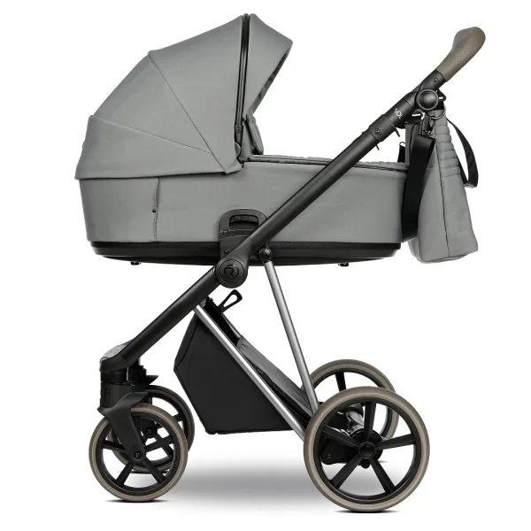 ROAN Коляска 2 в1 Sol короб + прогулка /цвет Blue Tea/руч.Cappuccino/к.Cappuccino(2 места)