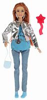 Карапуз Кукла «Беременная София» в серебряной куртке, 29 см					