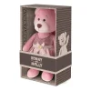 Maxitoys Мягкая игрушка Ronny&Molly, Мишка Молли в Платье с Передником, 21 см / цвет розовый