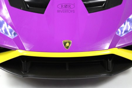 E888EE Электромобиль Lamborghini Huracán STO (Желто-фиолетовый)