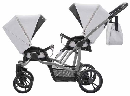Bebetto Прогулочная коляска для двойни 42 Sport Сomfort / цвет светло-серый, рама графит
