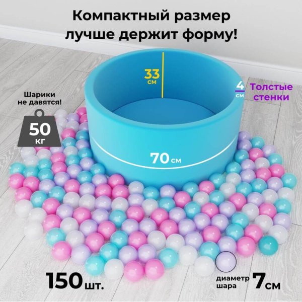 Romana Сухой бассейн Airpool Easy / цвет бирюзовый