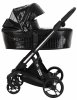 Ibebe Коляска 2 в 1 I-Stop Leathe / цвет crocodile black-black (черный)