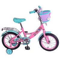 265207 Велосипед детский 14" Enchantimals / страховочные колеса / розовый					