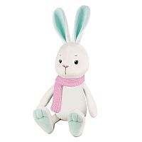 Maxitoys Luxury Мягкая игрушка Кролик Тони в Шарфе, 20 см / цвет белый