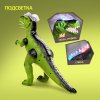 (м)Динозавр радиоуправляемый T-Rex, световые и звуковые эффекты, работает от батареек, зелёный