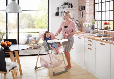 Hauck Стульчик для кормления Sit N Relax 2 в 1 / цвет Birdie/розовый