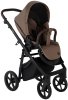 ROAN Коляска 2 в1 Esso короб + прогулка leather/Camel/Black/руч.Тем.коричневый(2 места) 