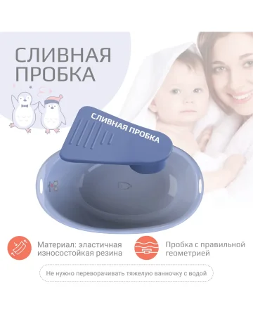 Ванночка Kidwick Дони с термометром (210506 фиолет/т.фиолет)
