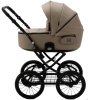 Adamex Коляска 2 в 1 Porto Retro Deluxe / цвет темно-бежевая кожа