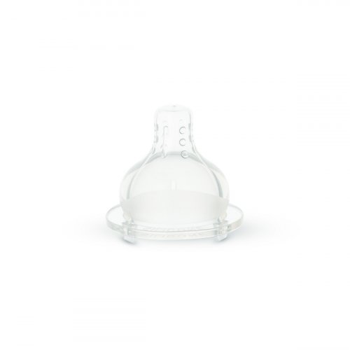 Baboo Соска молочная силиконовая Natural, переменный поток / цвет прозрачный