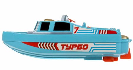Технодрайв Катер "Турбо" на батарейках / цвет голубой