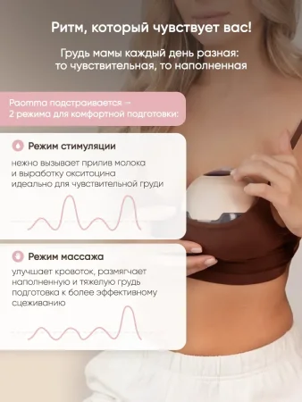 PAOMMA Молокоотсос бионический свободн руки арт. 276635