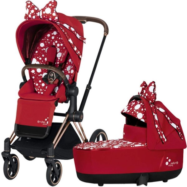 Коляска Cybex Priam III FE JS Petticoat 2в1+спальный блок+рама Chrome