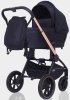 MowBaby Коляска 3 в 1 Zoom PU / цвет Gold Black (черный, золотая рама)