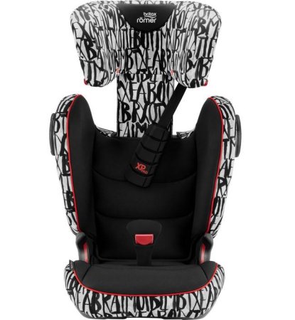 Britax Roemer Детское автокресло KIDFIX III S / Letter Design Highline / белый с черными буквами / группа II/III